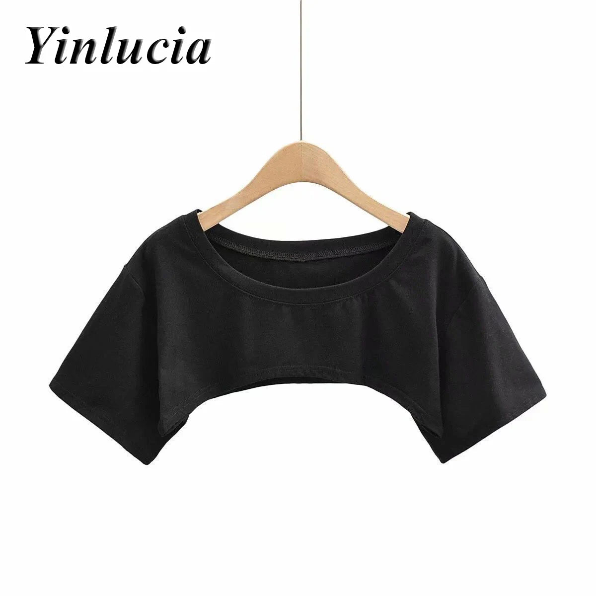 2026 New Tops Women Blouses Solid Color Super Short Sexy Cotton Tee