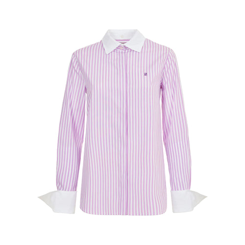 New Women Shirts Strip Long Sleeve Blouse Patchwork Embroidered