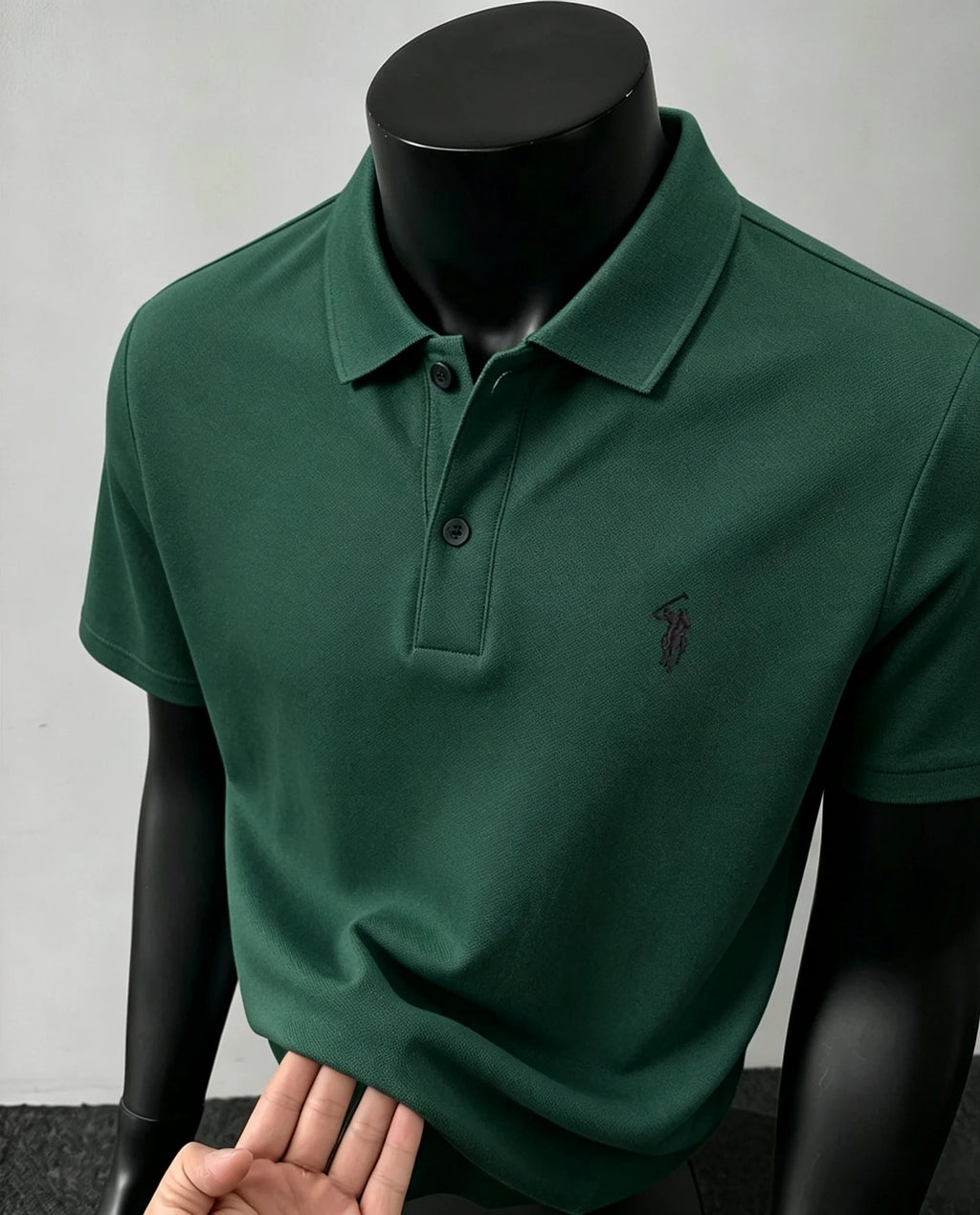 100% pure cotton high-end brand men's short sleeve polo shirt 2026