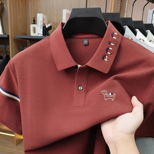 100% pure cotton short sleeve polo shirt summer comfort men's T-shirt