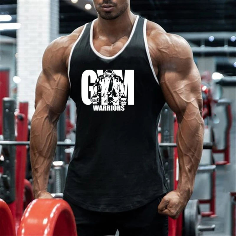 Gym Bodybuilding Workout Muscle Tank Tops Summer Cool Cotton