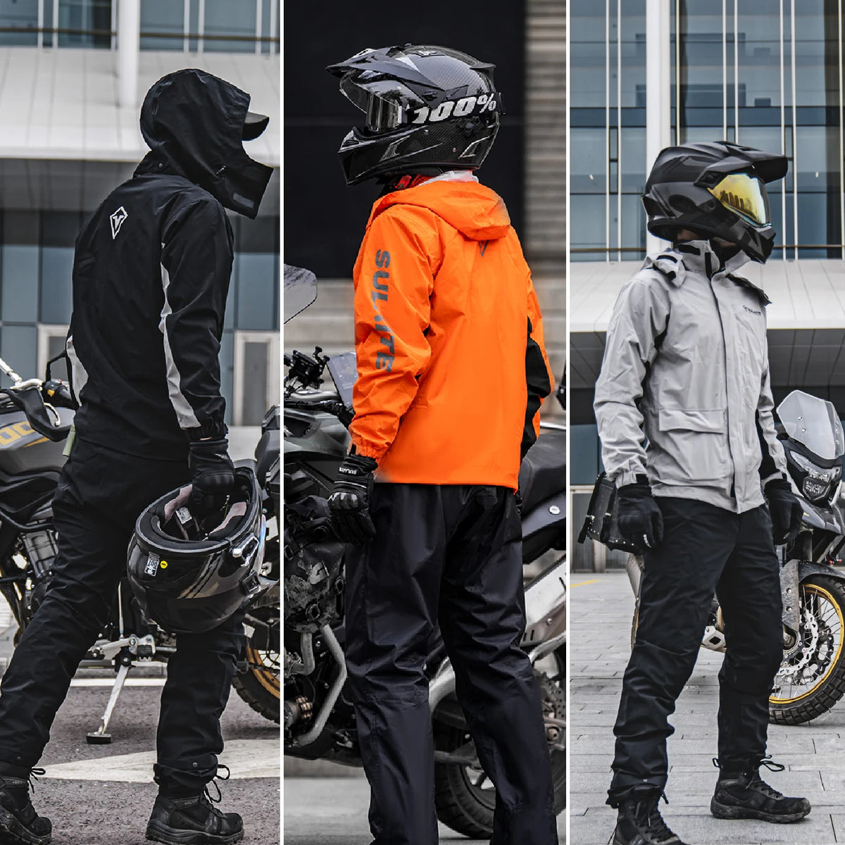 SULAITE Rain Suit Motorcycle Rain Gear Suit for Men & Women Jackets &