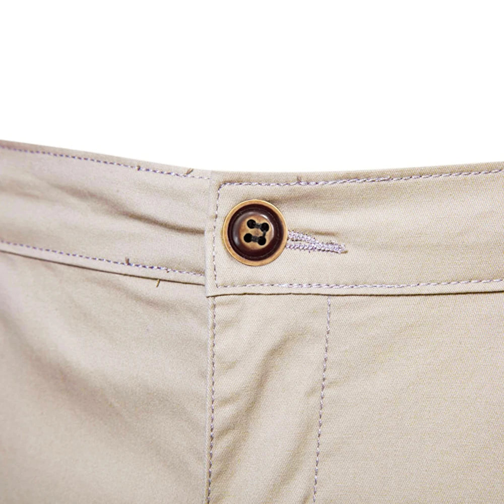2021 New Summer 100% Cotton Solid Shorts Men High Quality Casual Business Soci