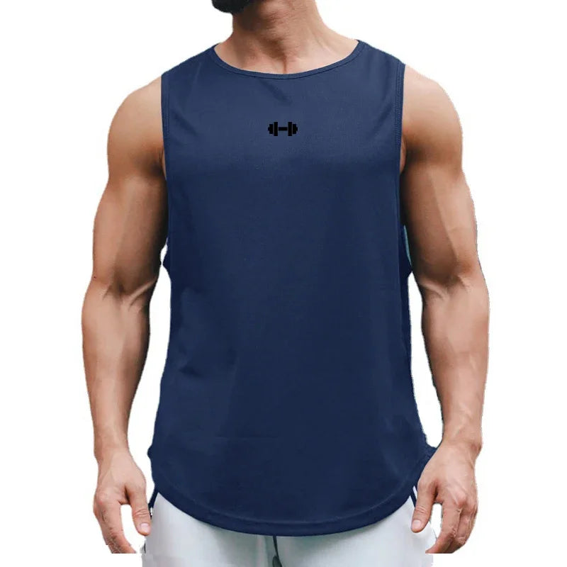 Gym Fitness Bodybuilding Sport Vests Mesh Breathable Quick Dry Running