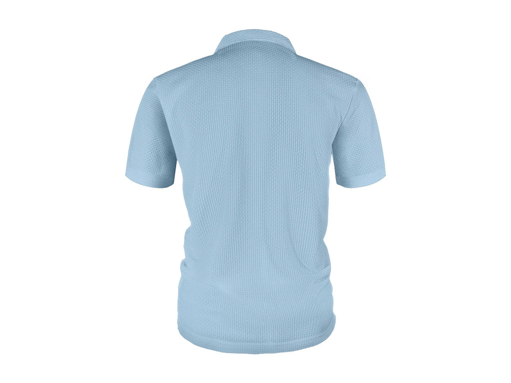 Summer ice silk lapel men's short-sleeved T-shirt, men's top