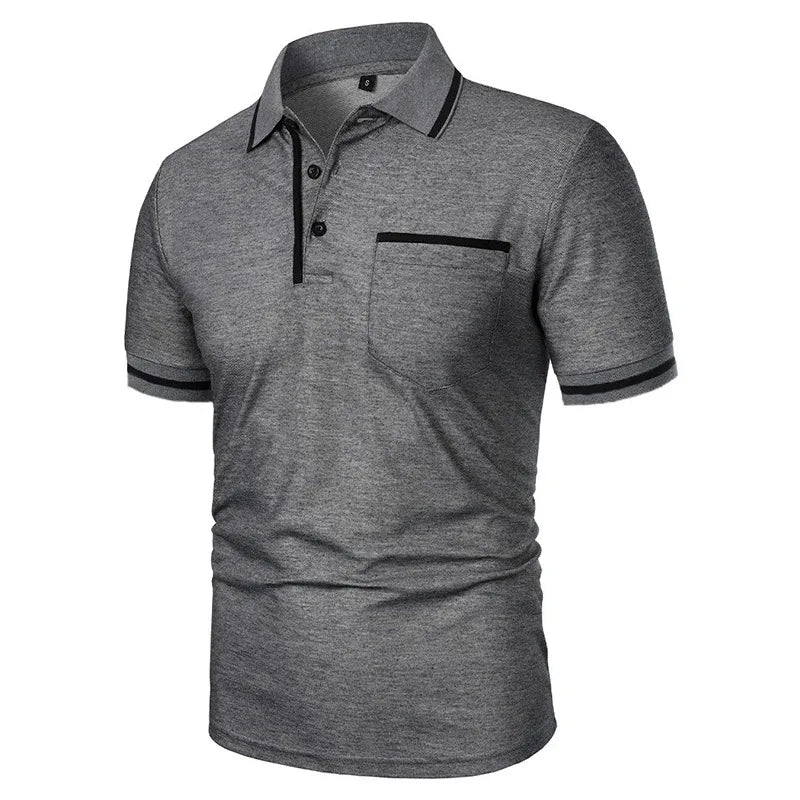 Summer Men's Short Sleeve Breathable T Shirts Solid Color Lightweight