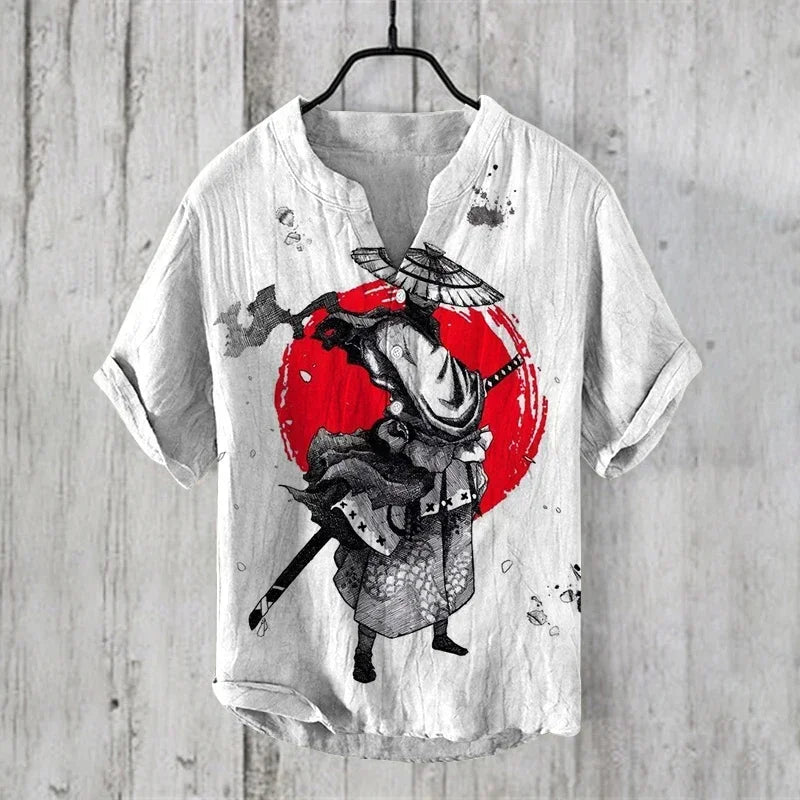 Summer 2024 V-neck Fashion henley shirt Men's Comfortable Henley Shirt
