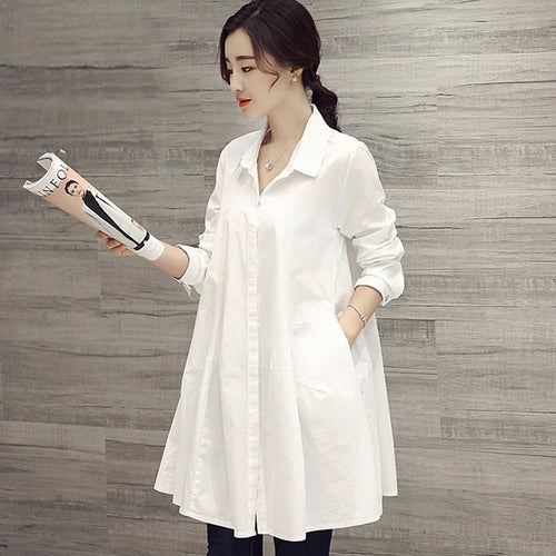 Oversized Shirts and Blouses Korean Fashion Women 2023 Spring Summer
