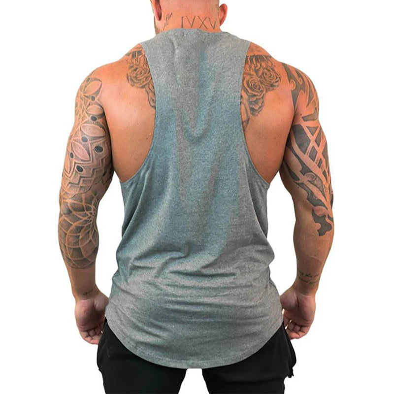 MACHINE FITNESS JUST GYM Bodybuilding Tank Top Mens Workout Vest
