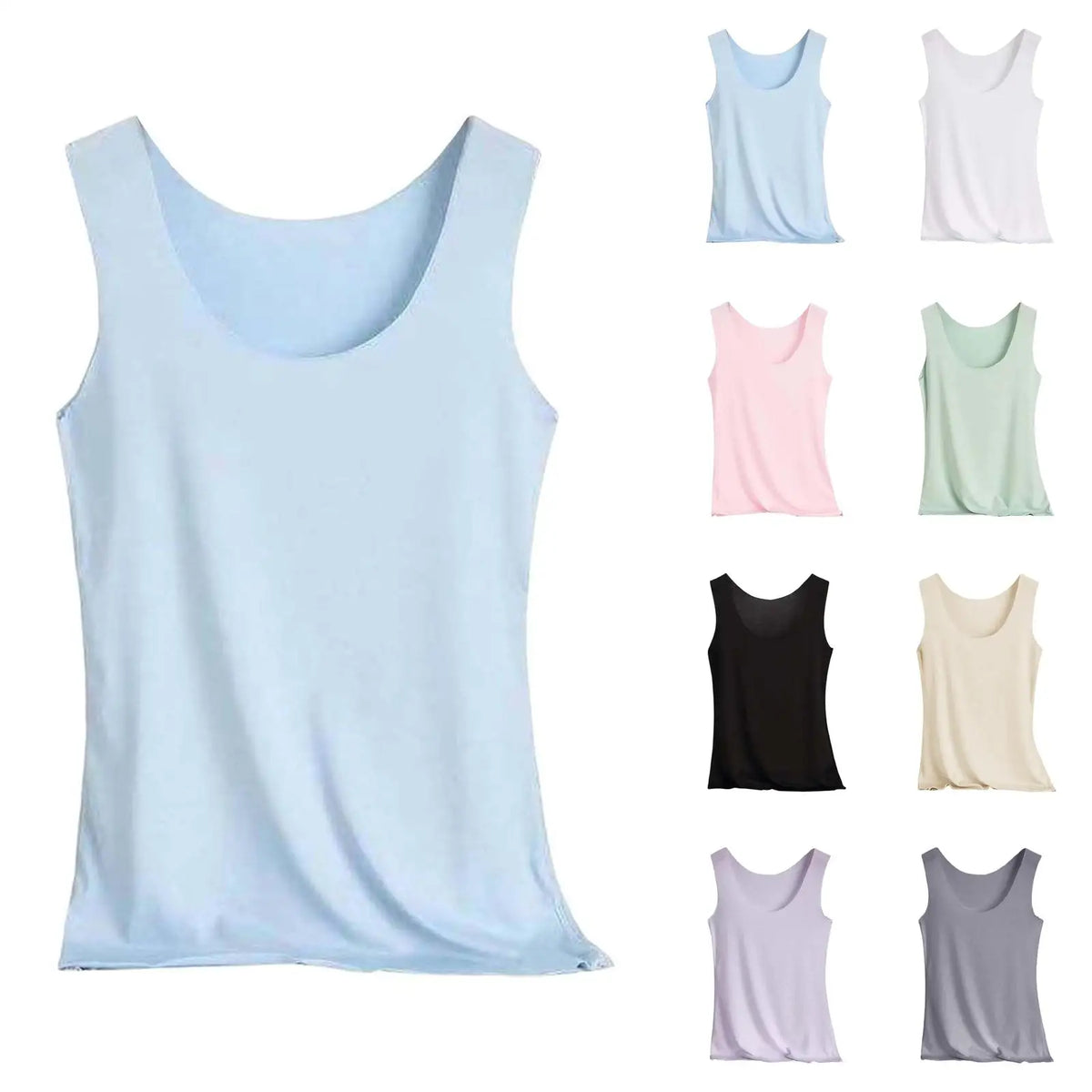 Women's Summer Thin Seamless Vest Imitation Ice Silk Tank Top