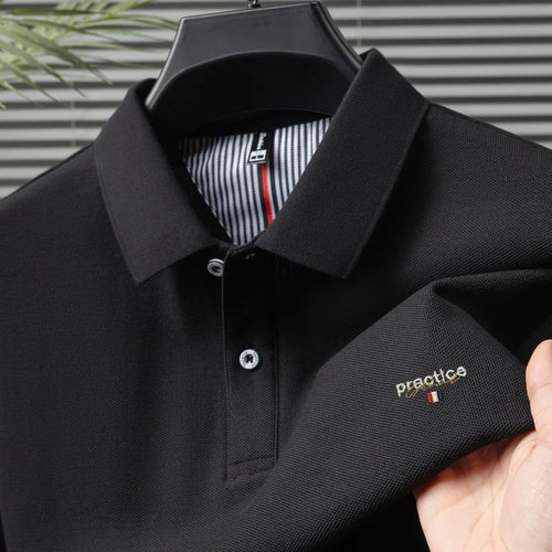 100% Pure Cotton Men's Classic Embroidered Polo Shirt Luxury
