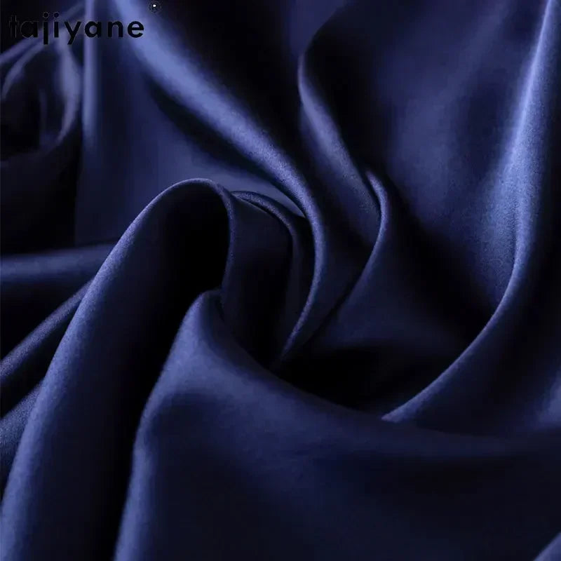 Tajiyane Women's 93% Mulberry Silk 7% Spandex 19 momme satin Silk