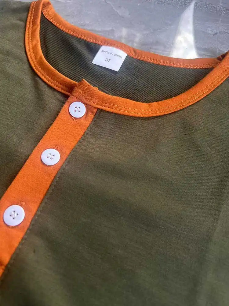 Men's Summer Henley Tank Top Letters Print Sleeveless T-shirt Casual