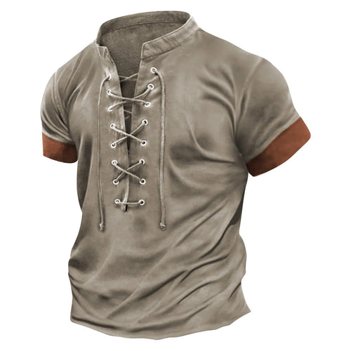 Men'S Casual Henley Shirt Fashion Raglan T Shirt Plain Slim Pleated