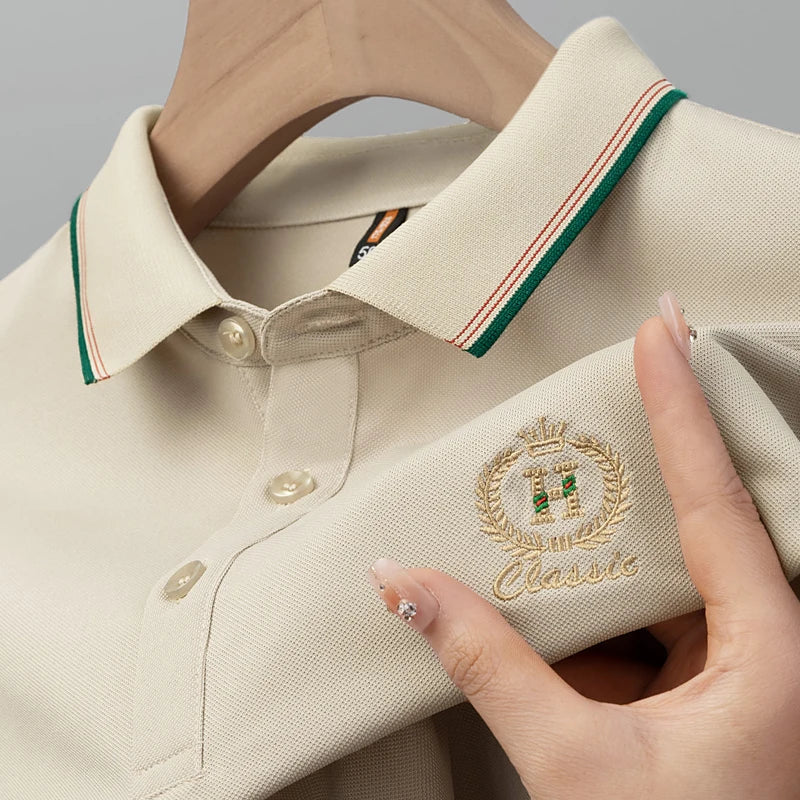 Paul's summer short sleeved T-shirt for men with a fitted collar and