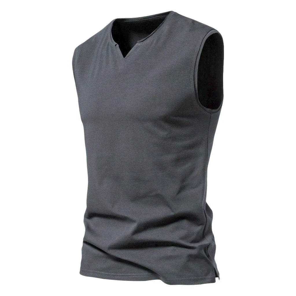 Summer Mens V-neck Tank Tops Athletic Jogging Gym TShirts Loose Vest