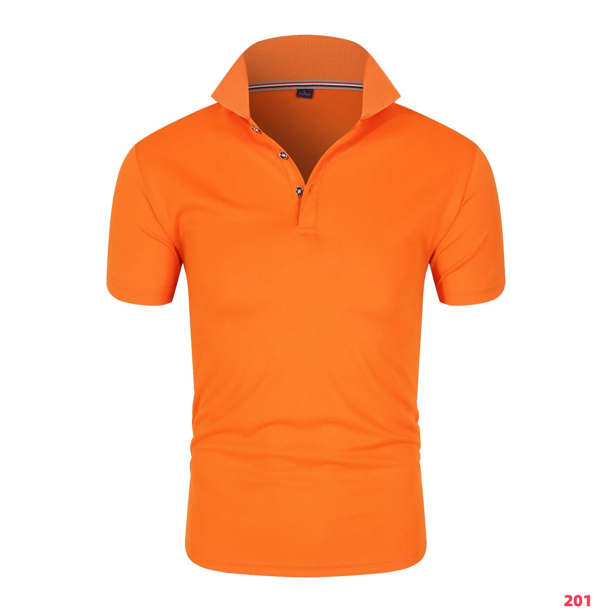 2025 New Men's Collar T-Shirt White Casual Short Sleeved Golf Collar
