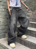 Fashion Men's Vintage Jeans Straight Streetwear Personality Hip Hop