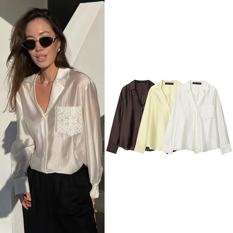 2026 New Women's Spring Shirts Fashion Loose Elegant Office Shirts