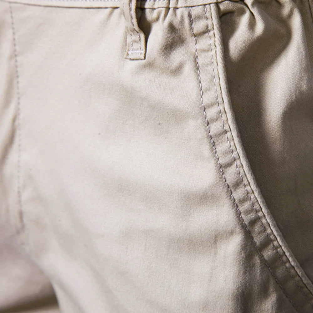 2021 New Summer 100% Cotton Solid Shorts Men High Quality Casual Business Soci
