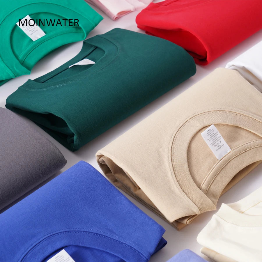 WAVLATII New Women Solid Cotton T shirts Female Dark Green Oversized