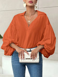Casual Polka Dot Print Loose Blouse Women 2026 Summer Fashion Long