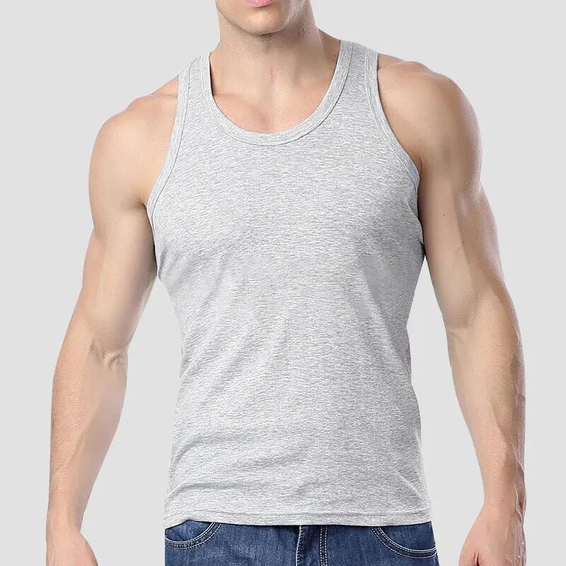2025 New Men's Summer Lightweight Cotton Tight Vest Sports Casual
