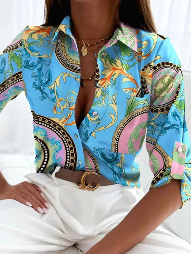 Elegant Women Blouse 2023 Spring and Autumn Temperament Top Long