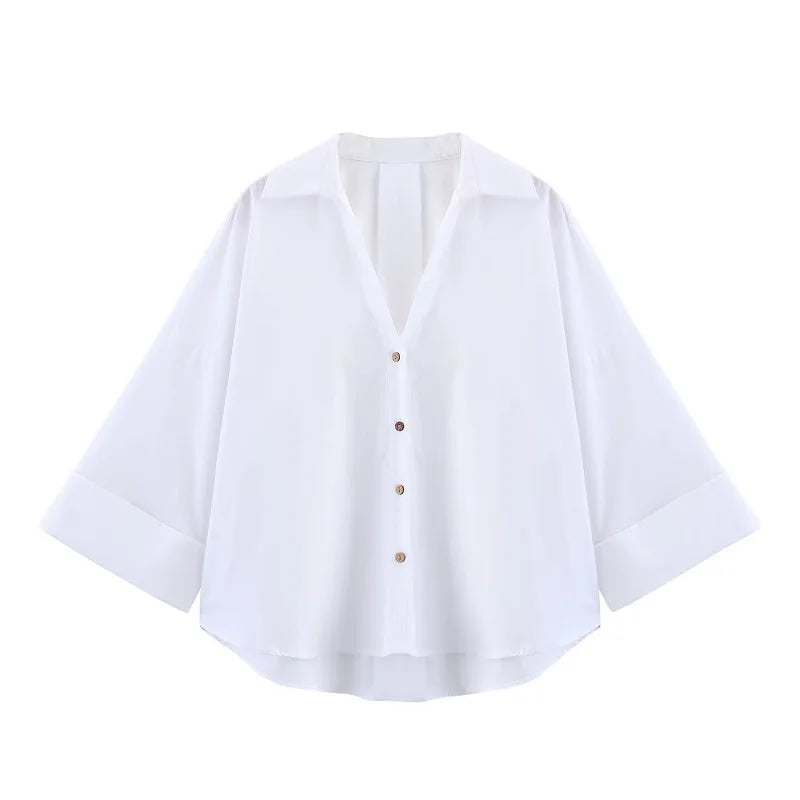 MUJER 2025 Oversized Shirt Women Striped Casual Shirts and Blouses