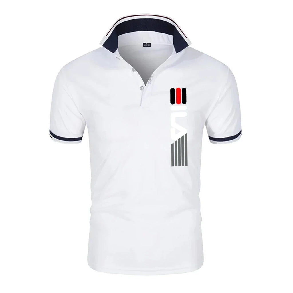 2026 New Men's Polo Shirt printing  Short Sleeve Casual Business