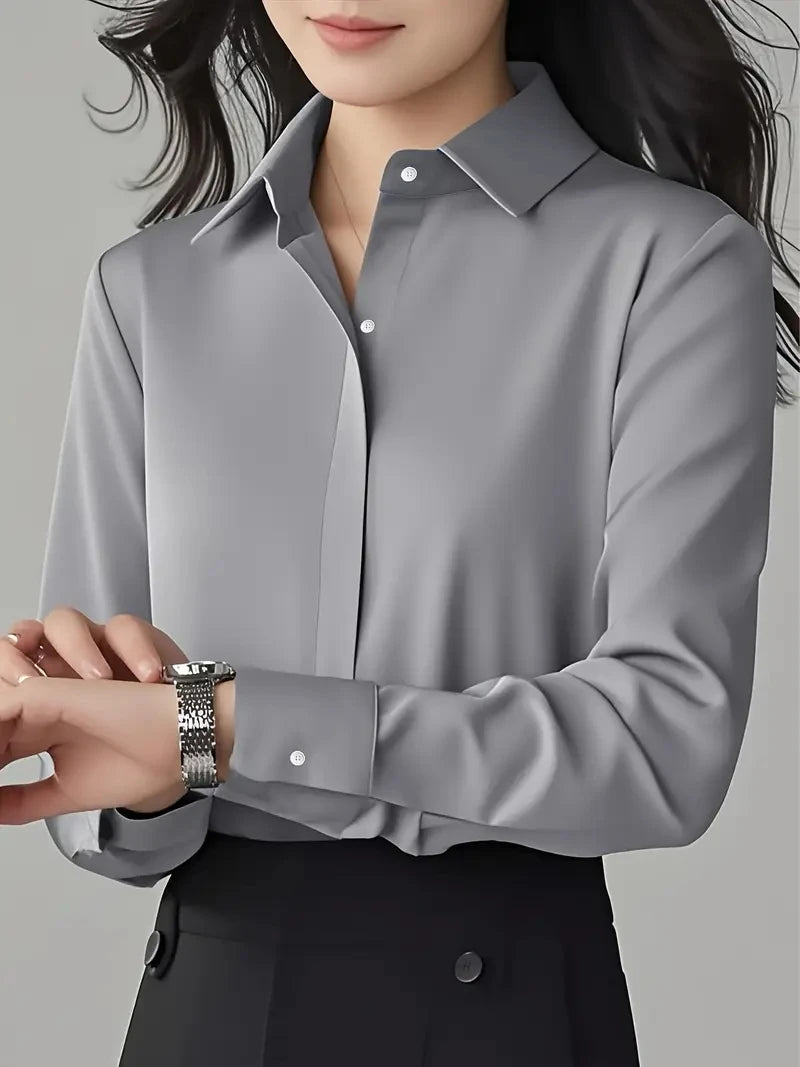 Elegant  Long-Sleeve Blouse for Women -