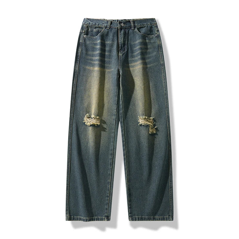Men's American Style Loose Straight Leg Jeans Vintage Spring Summer