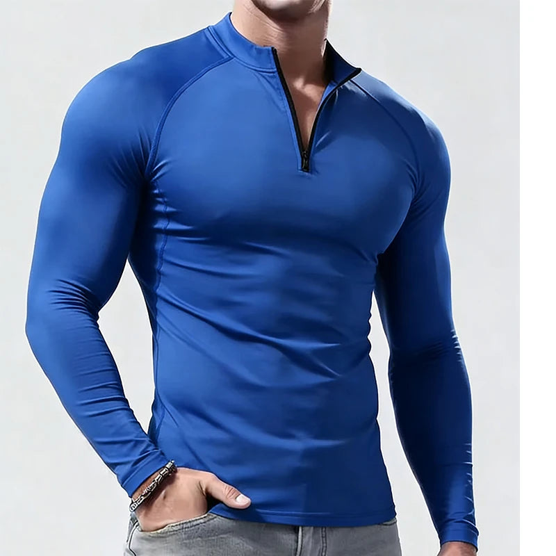 Long Sleeve T Shirt Men Compression Sportswear Male Tshirt Elastic