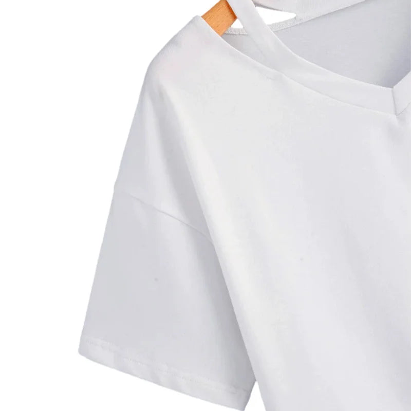 Letter New York Print Cropped Tshirt Women's Short Sleeve T Shirt