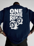 Men's T-Shirt Vintage Funny Gym Workout ONE MORE REP Weightlifting