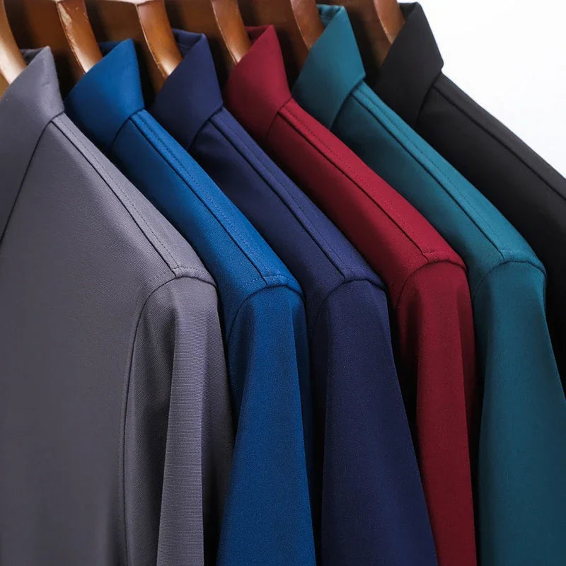 2026 Men's New Solid Color Business Casual POLO Shirt Summer Fashion