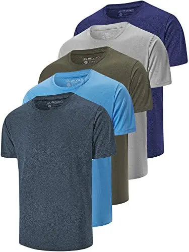 5-Pack European and American men's quick-drying T-shirt summer
