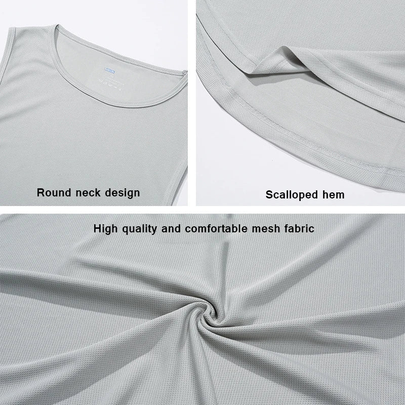 Summer Men's Gym Tank Top Fitness Training Clothing Quick-drying Loose