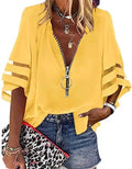 Summer Women Print Tees Shirts Loose Vintage Zipper Off Shoulder Sexy