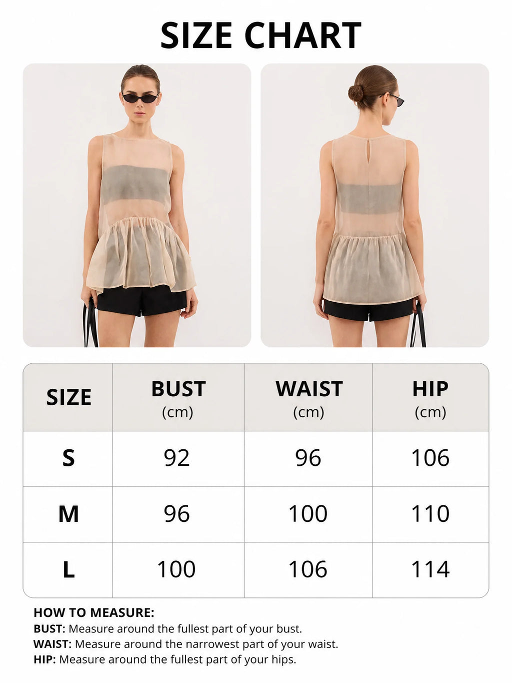LIMO Sheer Mesh Sleeveless Top Women Ruffle Hem Flowy See-Through