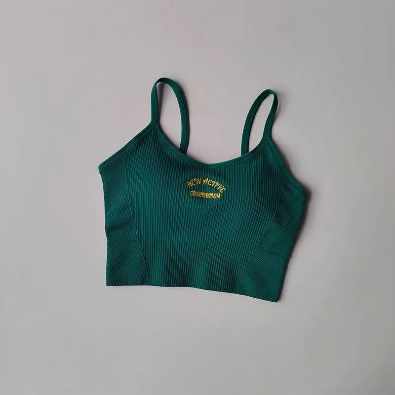 Women Breathable Sports Bra Fitness Tops Gym Crop Top Brassiere Push