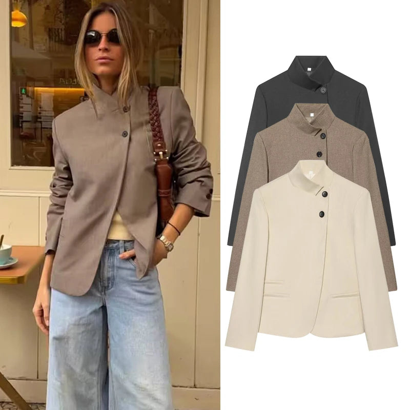 Women's Autumn Blazers Blouse 2026 New Fashion Young Women's Elegant