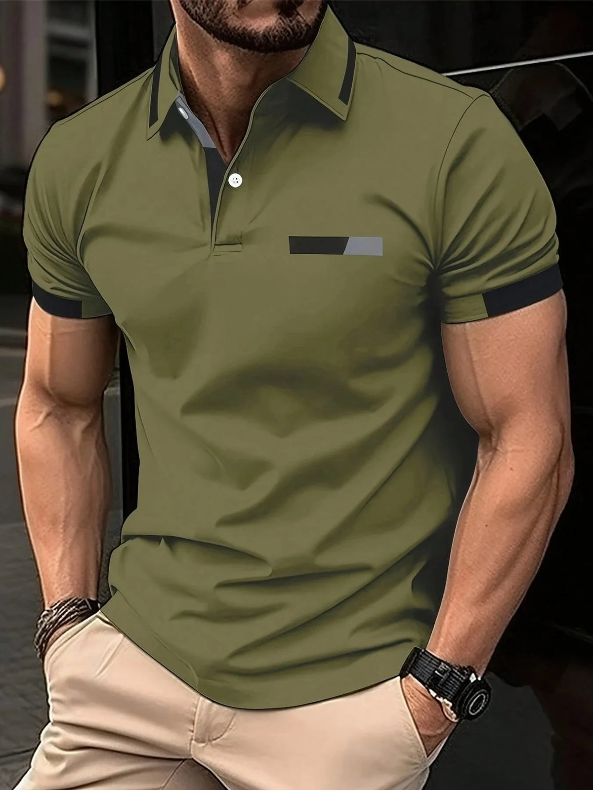 The new men's POLO shirt for summer 2025 features a casual fashionable