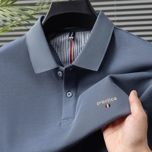100% Pure Cotton Men's Classic Embroidered Polo Shirt Luxury