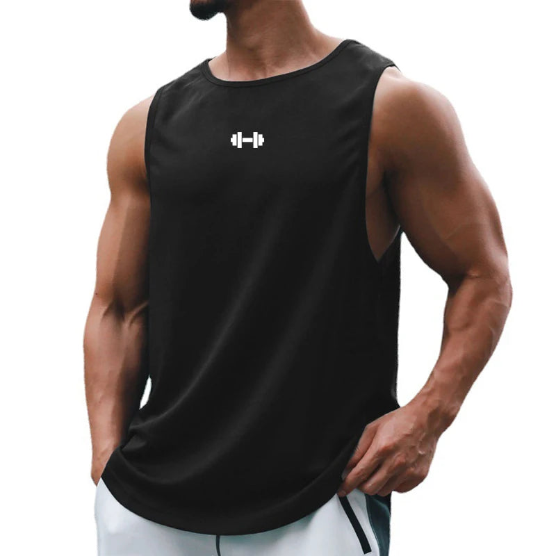 Summer Men's Gym Tank Top Fitness Training Clothing Quick-drying Loose