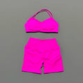 2 Piece Vision Gym Set Women Yoga Crop Top High Waist Scrunch Seamless