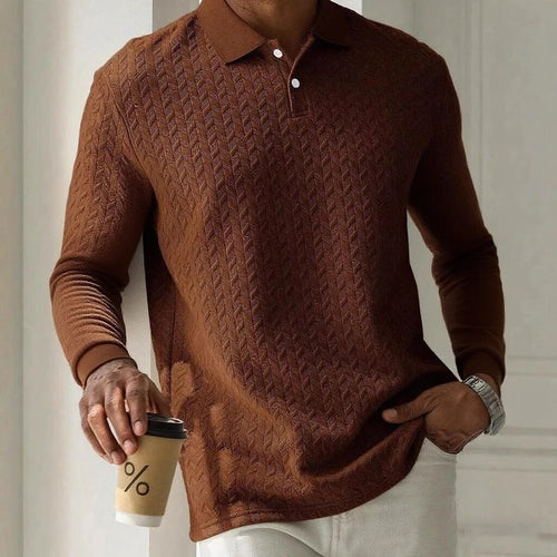 Men Long Sleeve Polo Shirt High Quality Male Clothing Office Polos