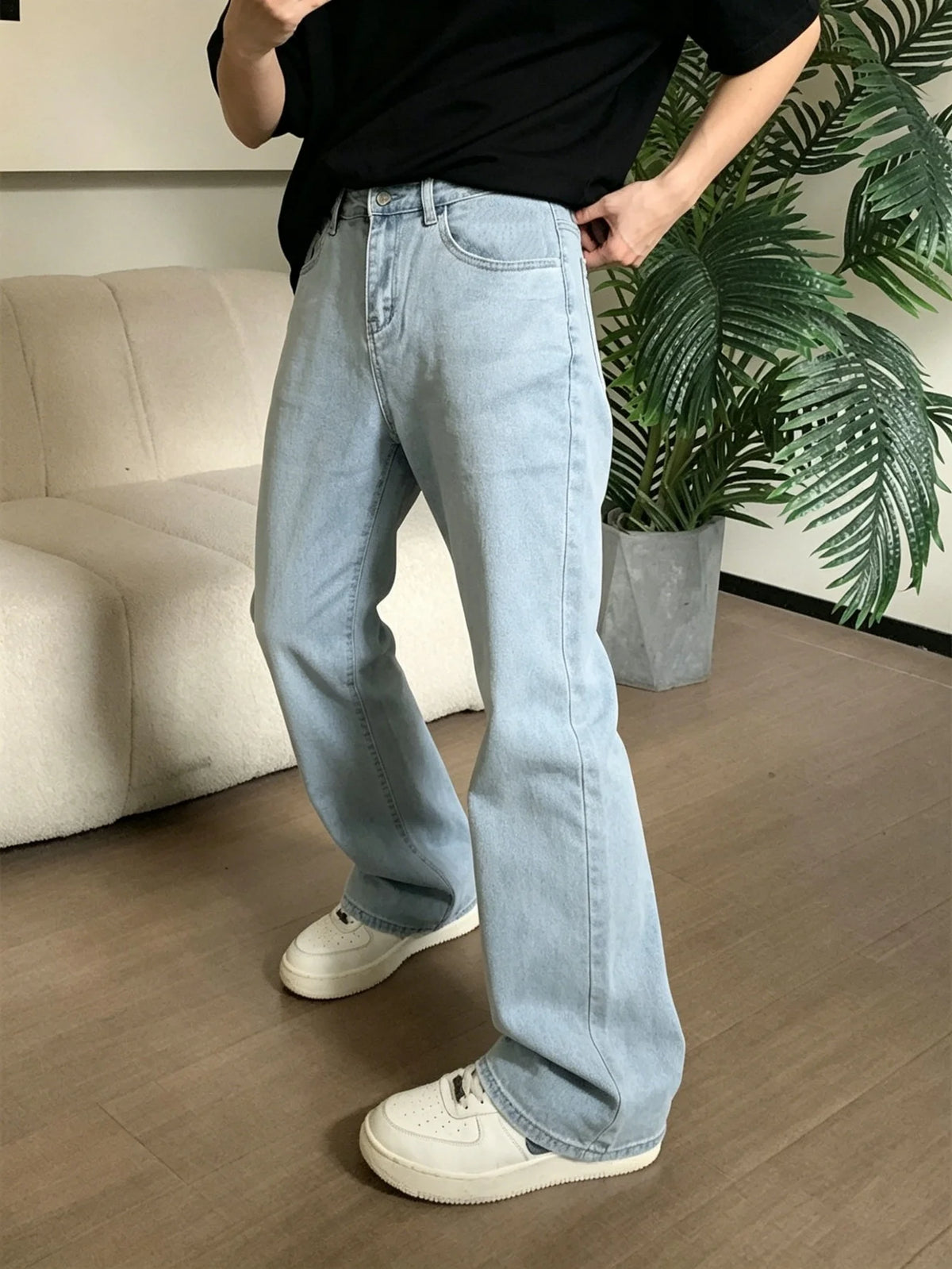 Man Slim Fit Blue Jeans Pant Y2k Drip Unisex Original - No accessories