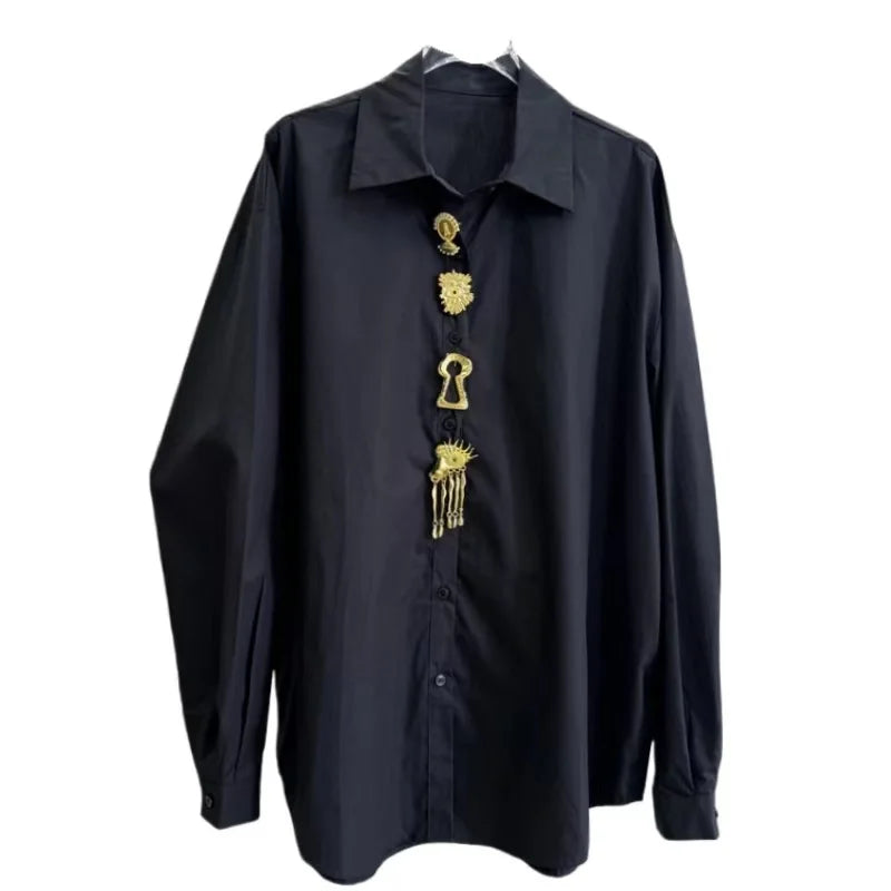 Luxury Brand Design Removable Sequins Cotton Blouses Shirts Women 2026