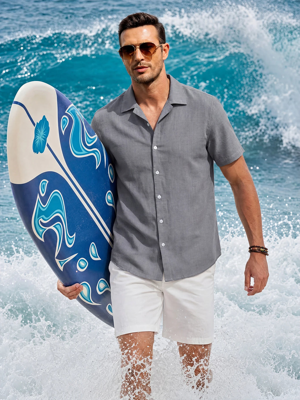 Summer New Linen-Style Beach Vacation Outdoor Leisure Quality Cuban